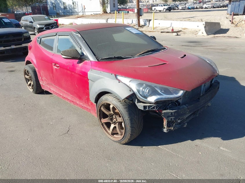Vin: kmhtc6ae4gu263334, lot: 46833393, hyundai veloster turbo 20161