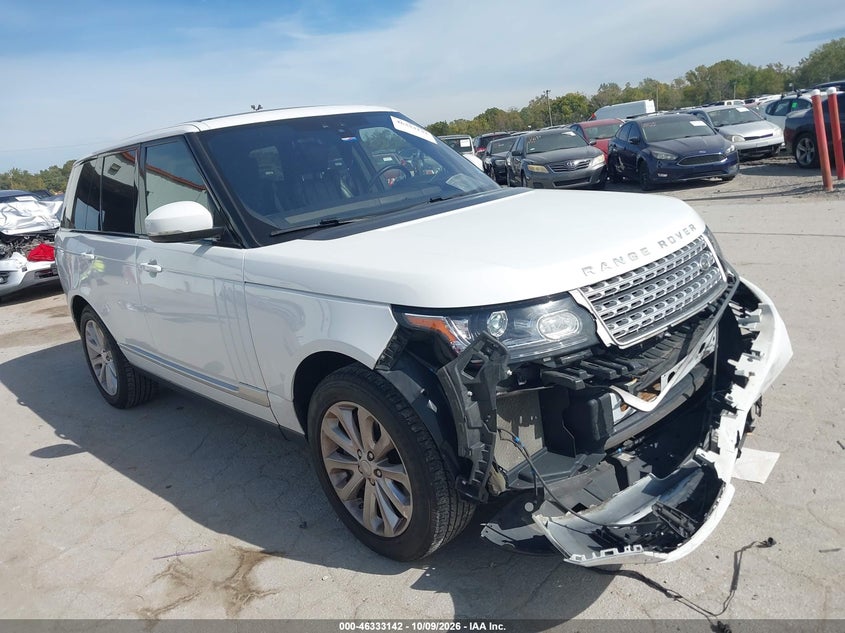 Vin: salgs2fv5ha327581, lot: 46833395, land rover range rover 3.0l v6 supercharged hse 20171