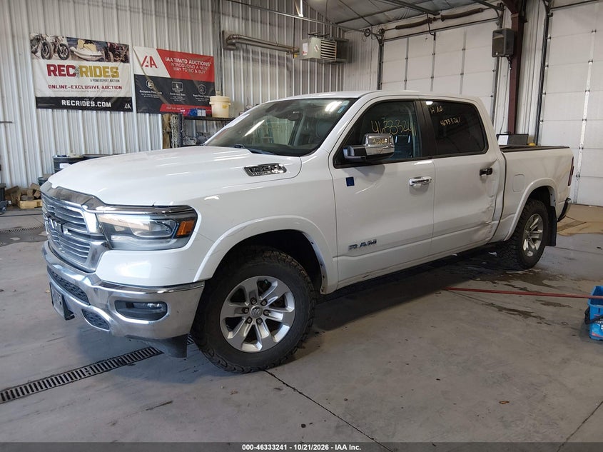Vin: 1c6srfjt9nn348522, lot: 46833494, ram 1500 laramie  4x4 5'7 box 20222