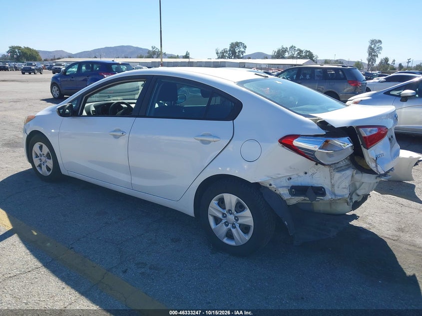 Vin: knafx4a68f5327013, lot: 46833500, kia forte lx 20153