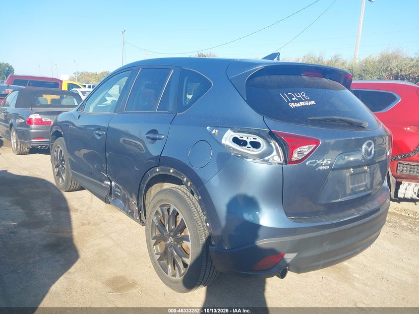Vin: jm3ke4dy2g0808868, lot: 46833505, mazda cx-5 grand touring 20163