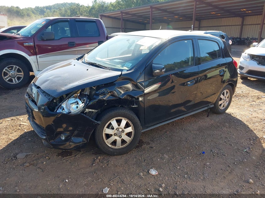 2015 Mitsubishi Mirage Es, Left Front, IAAI, VIN ML32A4HJ4FH055669 — photo 2