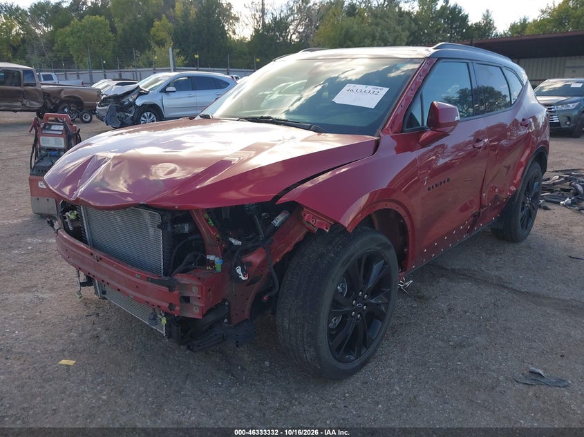 2022 Chevrolet Blazer Fwd Rs, Front & Rear, IAAI, VIN 3GNKBERS7NS129994 — photo 2