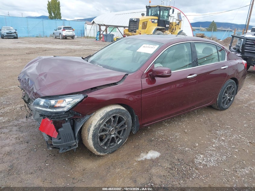 Vin: 1hgcr3f80fa026457, lot: 46833610, honda accord ex-l v-6 20152