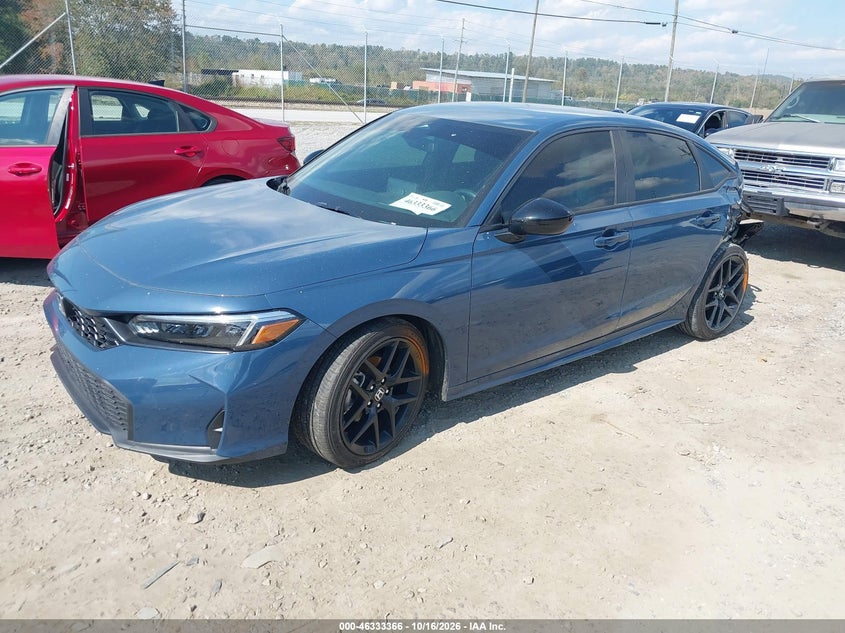 2025 Honda Civic Sport, Rear, IAAI, VIN 2HGFE2F5XSH544791 — photo 2