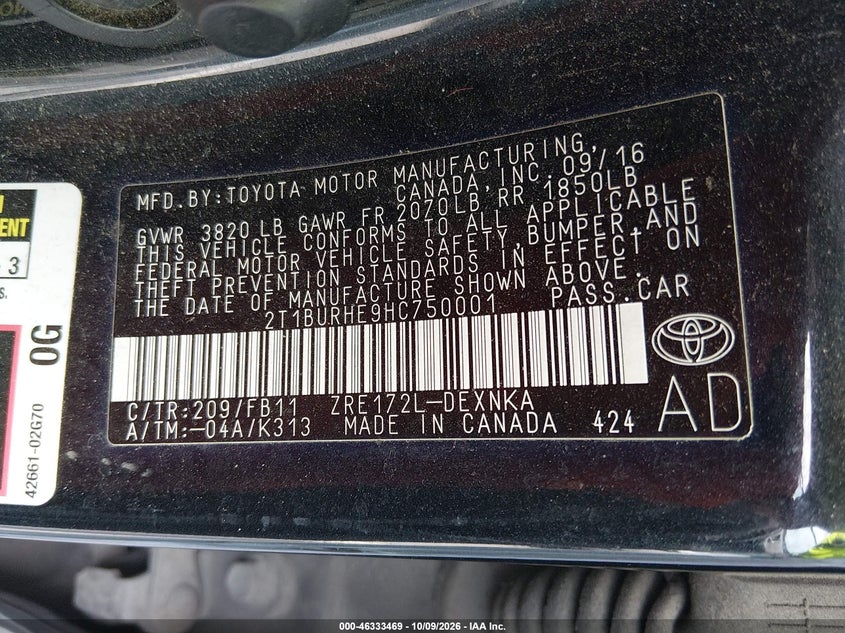 TOYOTA COROLLA - zdjęcie 9