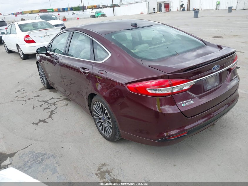 Vin: 3fa6p0su6hr190250, lot: 46833745, ford fusion energi titanium 20173