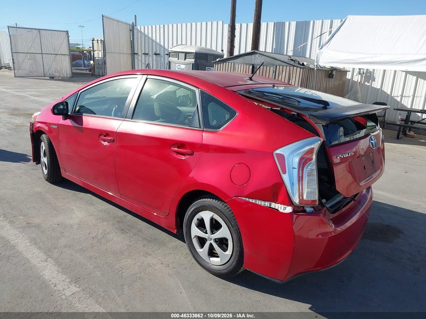 Vin: jtdkn3du5f1880382, lot: 46833915, toyota prius two 20153