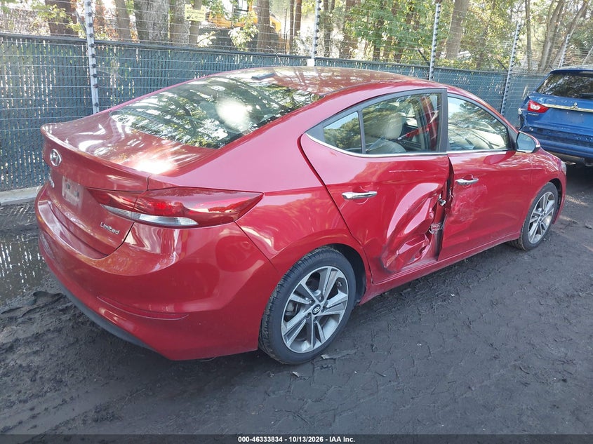 Vin: 5npd84lf2hh055906, lot: 46834087, hyundai elantra limited 20174