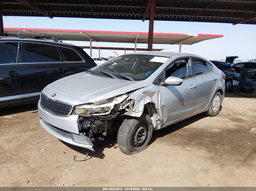 Vin: 3kpfk4a7xhe062077, lot: 46834165, kia forte lx 20172