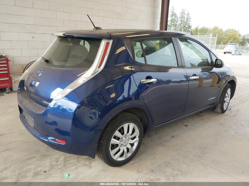 Vin: 1n4bz0cp2hc311856, lot: 46834403, nissan leaf s 20174