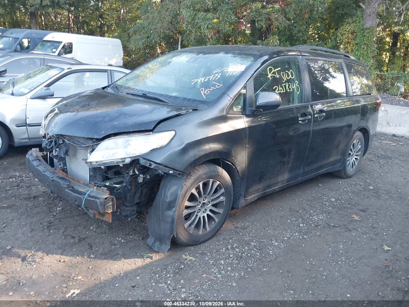 Vin: 5tdyz3dc3ks995548, lot: 46834483, toyota sienna xle 8 passenger 20192