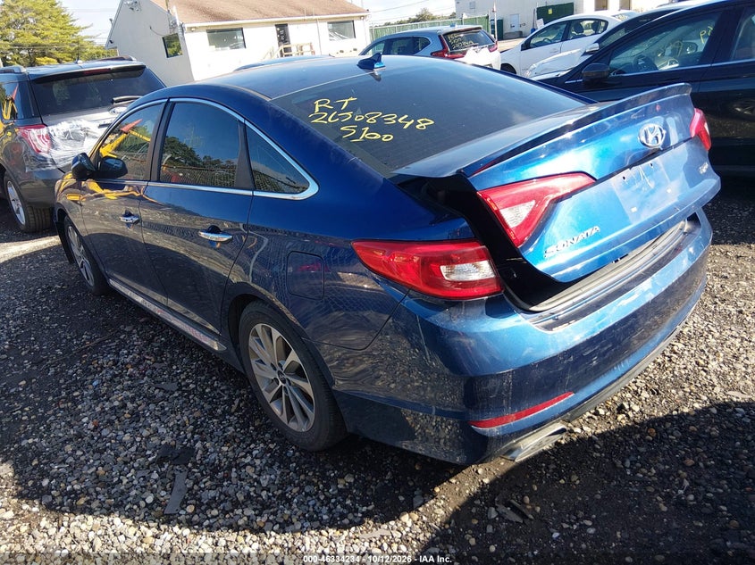 Vin: 5npe34af1hh570627, lot: 46834487, hyundai sonata sport 20173
