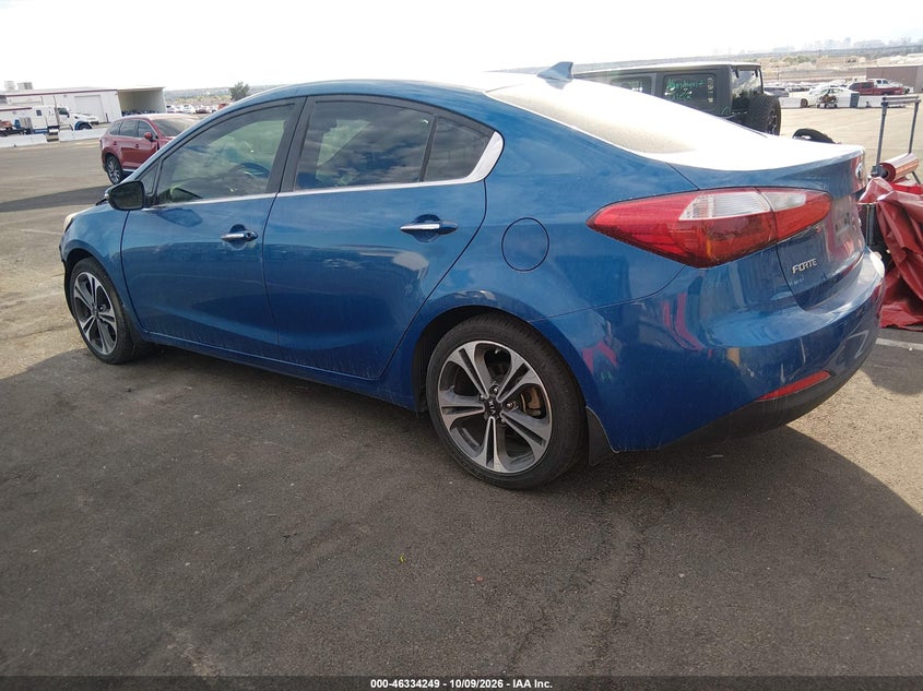 Vin: knafz4a85e5106804, lot: 46834502, kia forte ex 20143