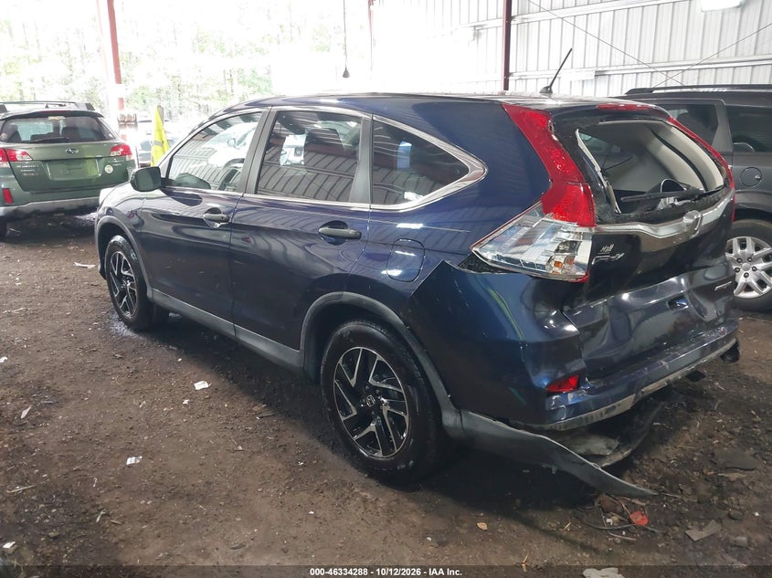 Vin: 2hkrm3h44gh556961, lot: 46834541, honda cr-v se 20163
