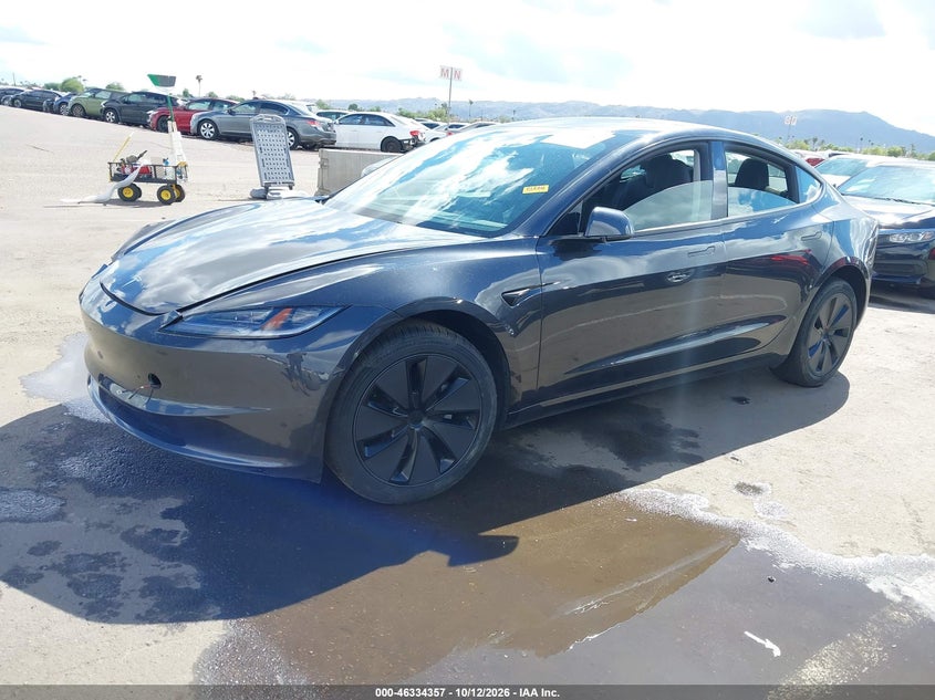 Vin: 5yj3e1ea0sf055610, lot: 46834616, tesla model 3 long range rear-wheel drive/standard rear-wheel drive 20252