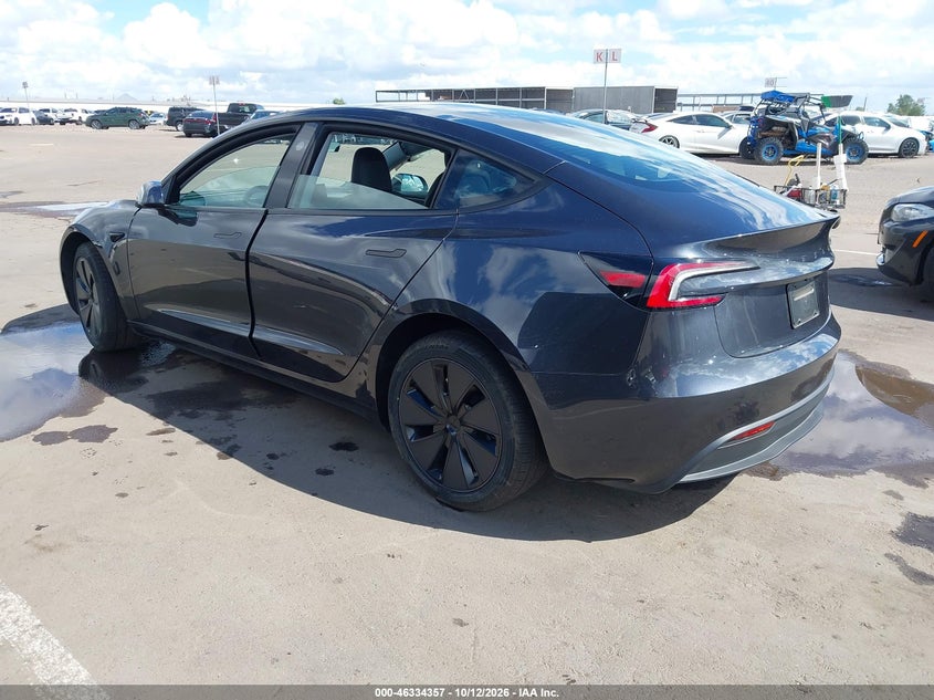 Vin: 5yj3e1ea0sf055610, lot: 46834616, tesla model 3 long range rear-wheel drive/standard rear-wheel drive 20253