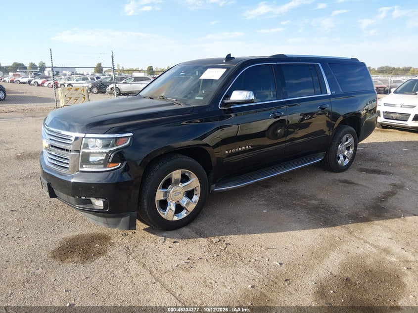 Vin: 1gnskkkc9fr724206, lot: 46834636, chevrolet suburban 1500 ltz 20152