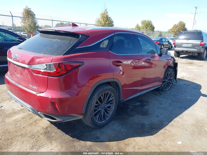 Vin: 2t2zzmca6hc069488, lot: 46834746, lexus rx 350 f sport 20174