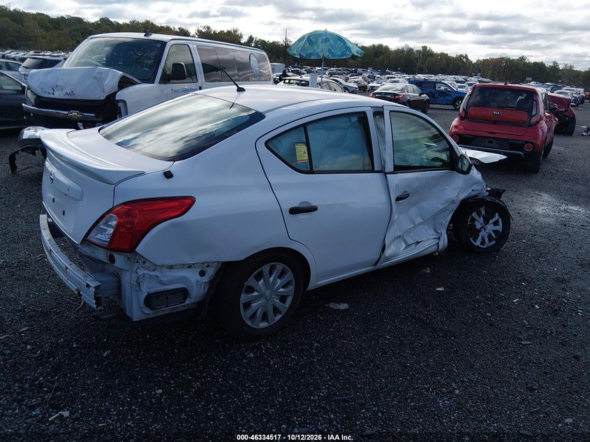 Vin: 3n1cn7ap3hl829648, lot: 46834776, nissan versa 1.6 s+ 20174