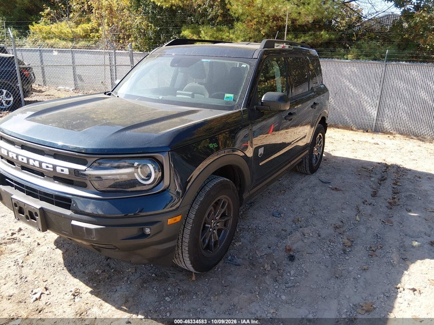 Vin: 3fmcr9b69prd47485, lot: 46834842, ford bronco sport big bend 20232