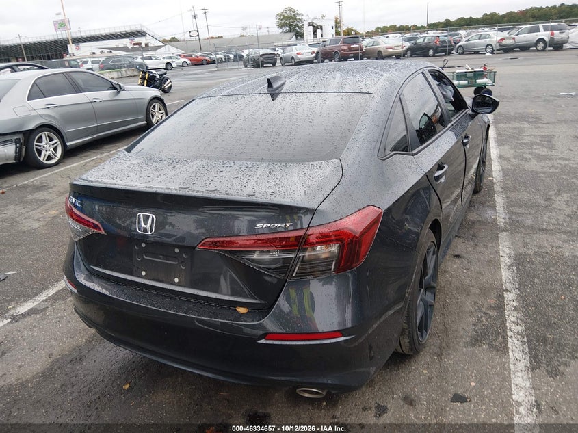 Vin: 2hgfe2f58sh504175, lot: 46834916, honda civic sport 20254