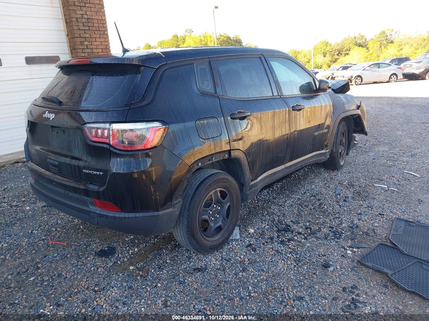 Vin: 3c4njcab5jt344867, lot: 46834950, jeep compass sport fwd 20184