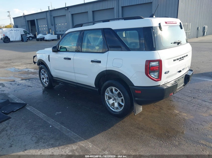 Vin: 3fmcr9a60nrd06385, lot: 46835169, ford bronco sport 20223