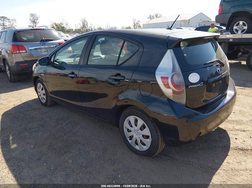 Vin: jtdkdtb3xd1546911, lot: 46835258, toyota prius c two 20133