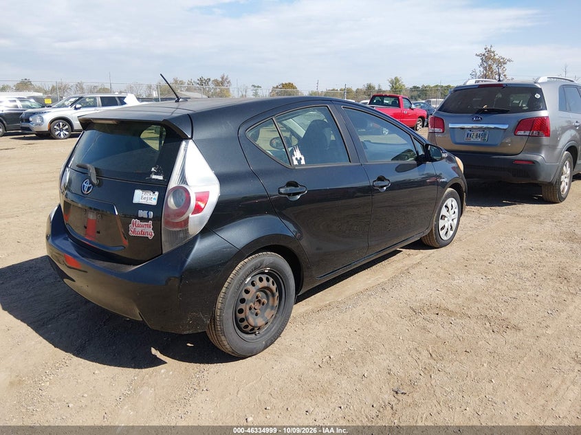 Vin: jtdkdtb3xd1546911, lot: 46835258, toyota prius c two 20134