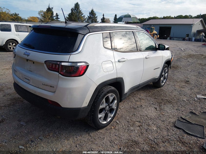 Vin: 3c4njdcb0mt579622, lot: 46835546, jeep compass limited 4x4 20214