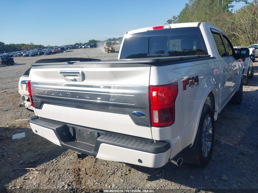 Vin: 1ftew1e54jfb20168, lot: 46835575, ford f-150 platinum 20184