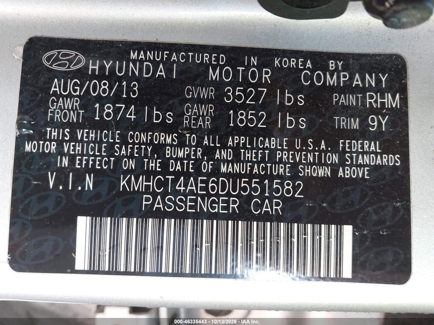 2013 HYUNDAI ACCENT GLS · Фото 9