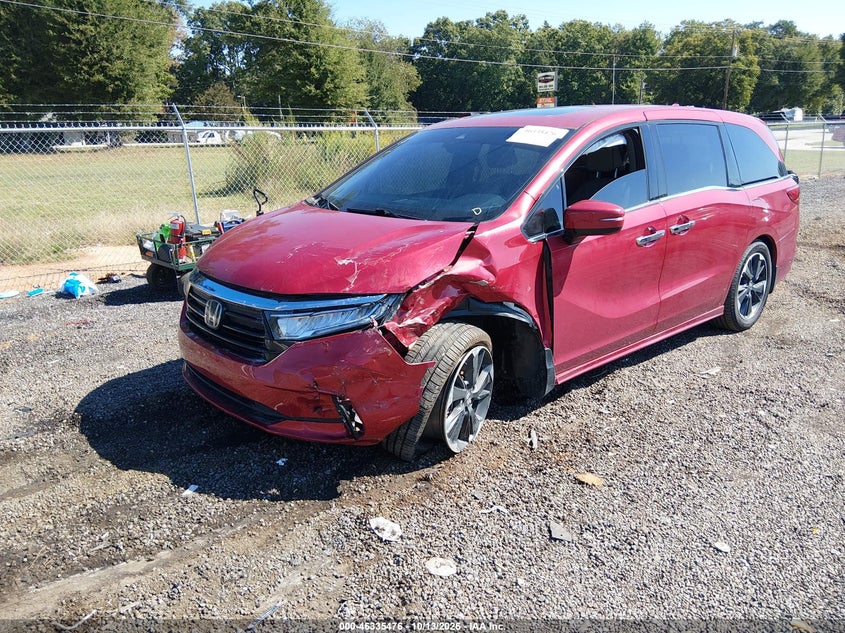Vin: 5fnrl6h99pb054560, lot: 46835735, honda odyssey elite 20232