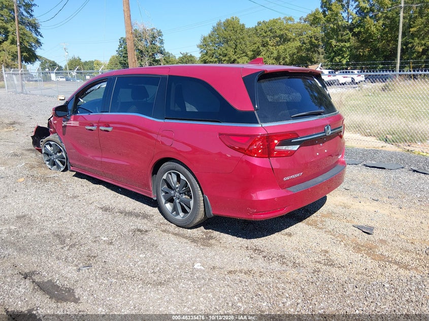 Vin: 5fnrl6h99pb054560, lot: 46835735, honda odyssey elite 20233