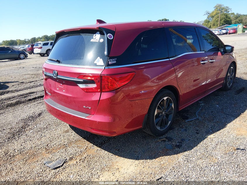 Vin: 5fnrl6h99pb054560, lot: 46835735, honda odyssey elite 20234
