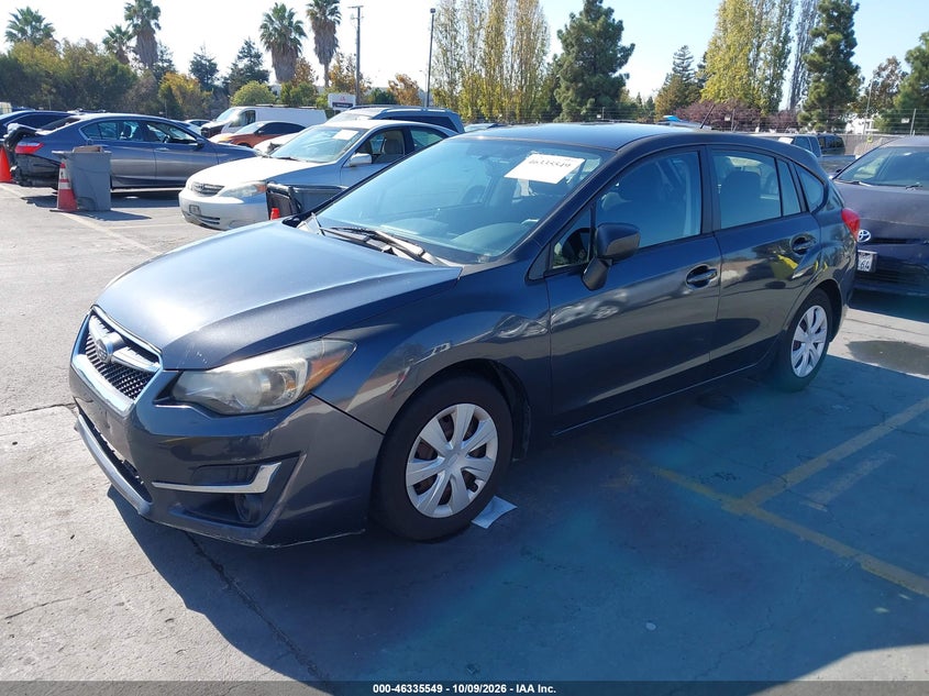 Vin: jf1gpaa62g9248734, lot: 46835808, subaru impreza 2.0i 20162