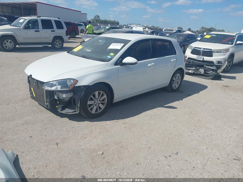 Vin: 3vw217au9fm029726, lot: 46835929, volkswagen golf tsi s 4-door 20152