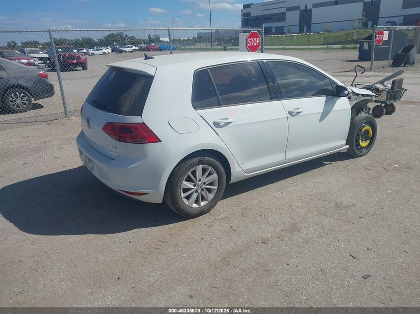 Vin: 3vw217au9fm029726, lot: 46835929, volkswagen golf tsi s 4-door 20154