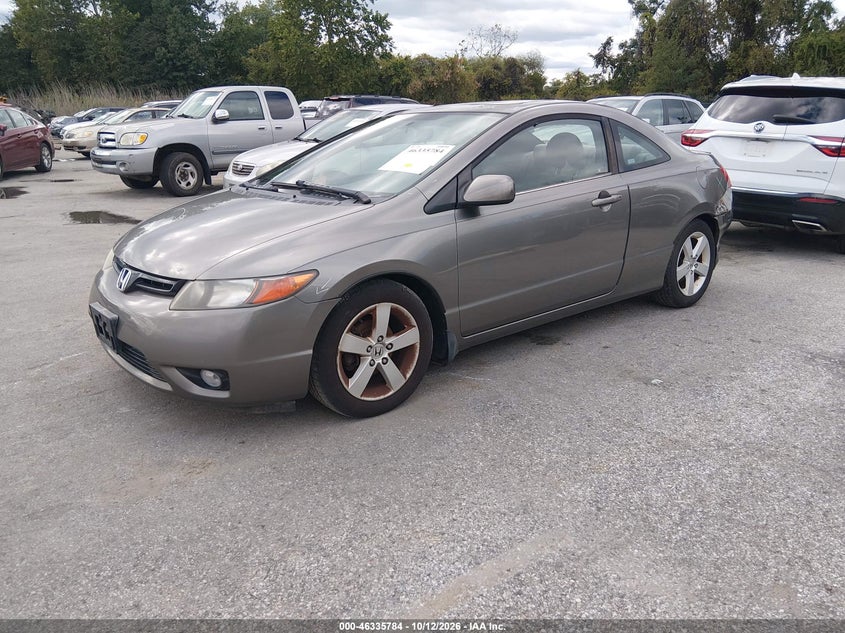 2006 Honda Civic Ex, Rear, IAAI, VIN 2HGFG12856H551657 — photo 2