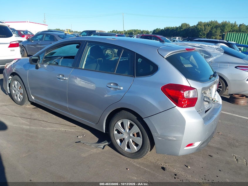 Vin: jf1gpaa60g8272231, lot: 46836065, subaru impreza 2.0i 20163