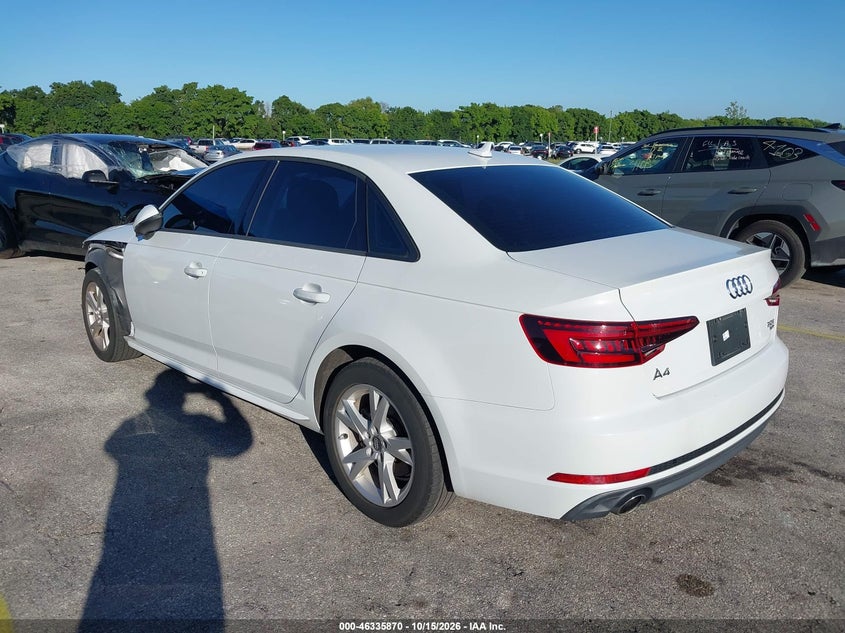 Vin: waukmaf49ja220744, lot: 46836129, audi a4 2.0t tech ultra premium/2.0t ultra premium 20183