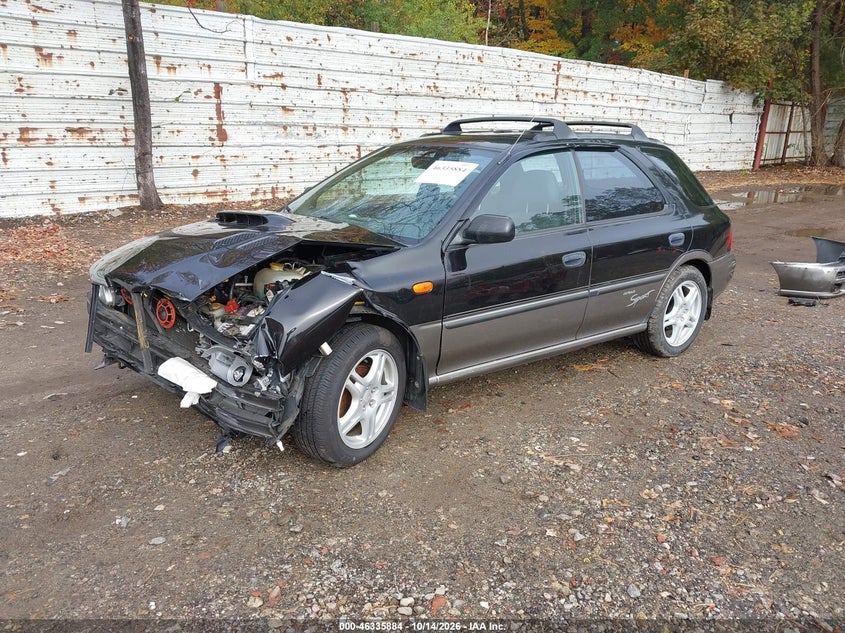 1999 Subaru Impreza Outback Sport, Front End, IAAI, VIN JF1GF4858XH811003 — photo 2