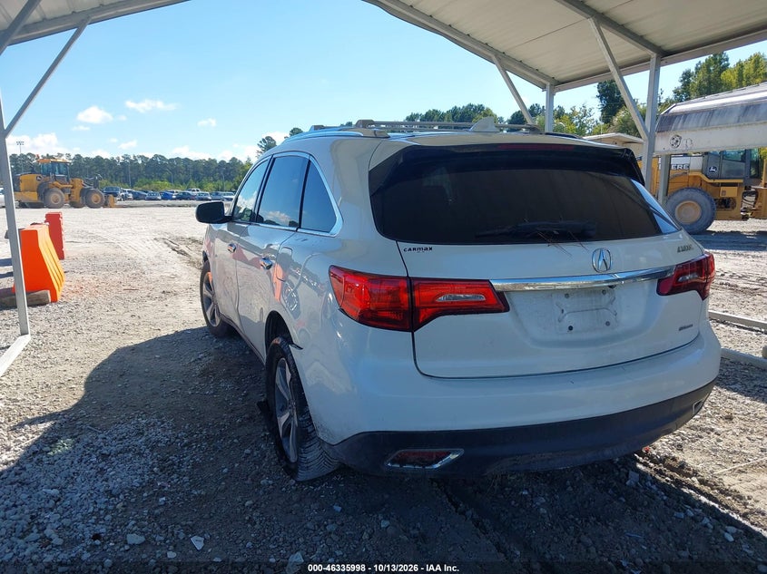 Vin: 5fryd4h26gb059391, lot: 46836257, acura mdx acurawatch plus package 20163