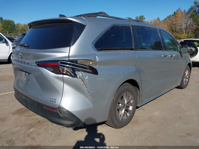 Vin: 5tdyskfc9ms016050, lot: 46836262, toyota sienna xle 20214