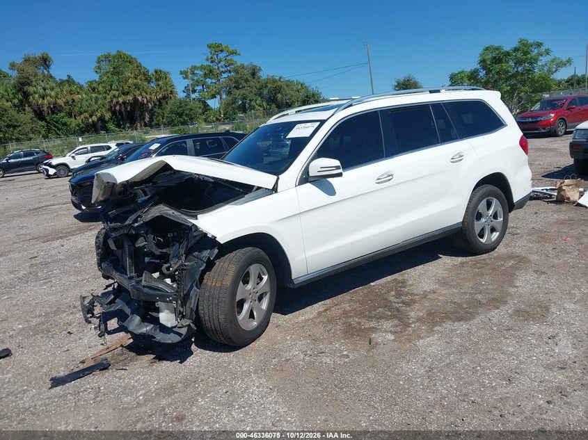 2017 Mercedes-Benz Gls 450 4Matic, Удар спереди, IAAI, VIN 4JGDF6EE0HA840482 — фото 2