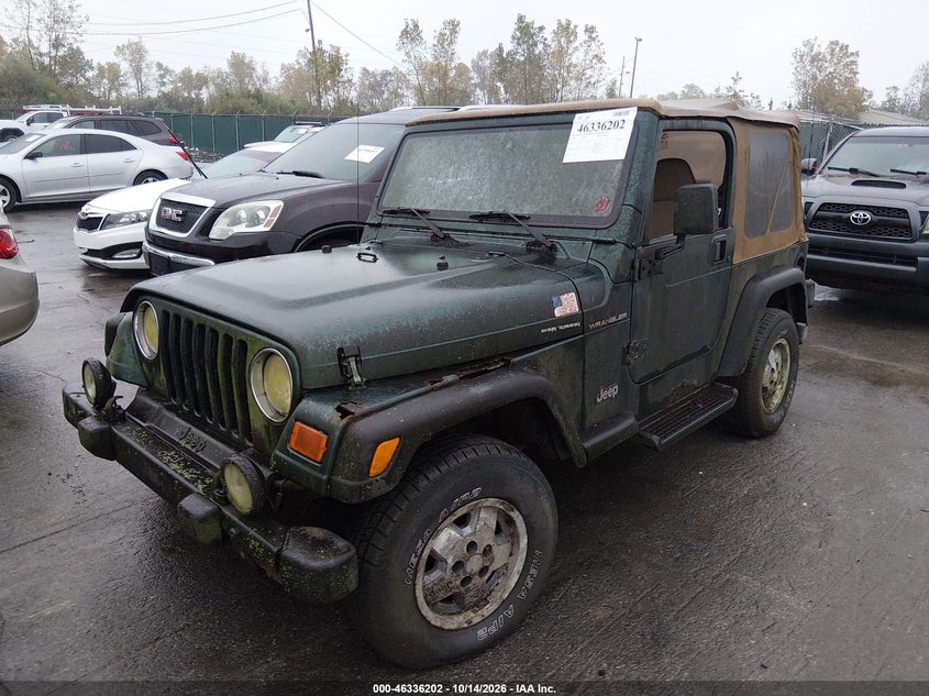 JEEP WRANGLER 2001 VIN 1J4FA29P21P350056