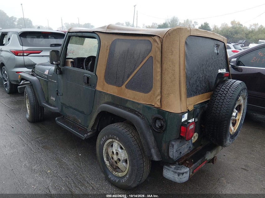 JEEP WRANGLER 2001 VIN 1J4FA29P21P350056
