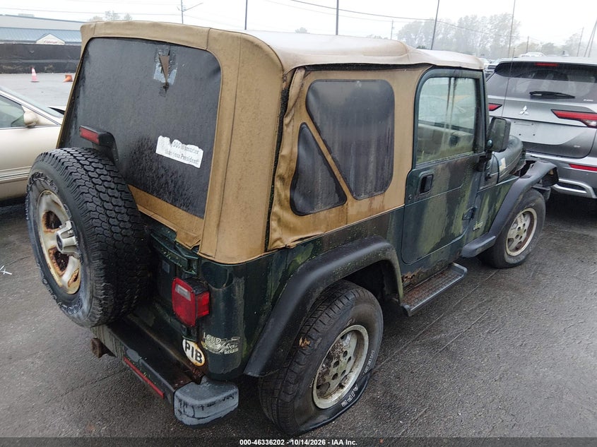 JEEP WRANGLER 2001 VIN 1J4FA29P21P350056