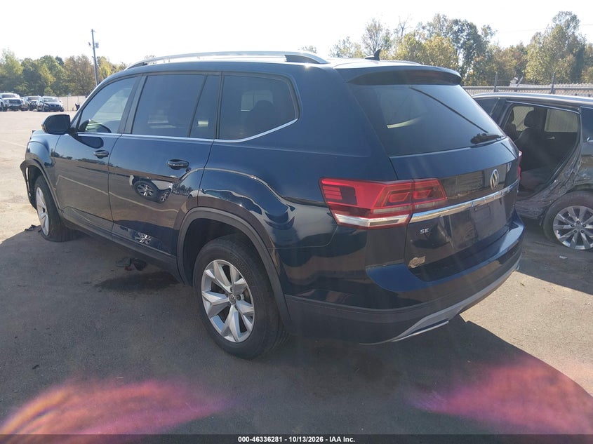 Vin: 1v2cr2ca2jc525207, lot: 46836540, volkswagen atlas 3.6l v6 se 20183